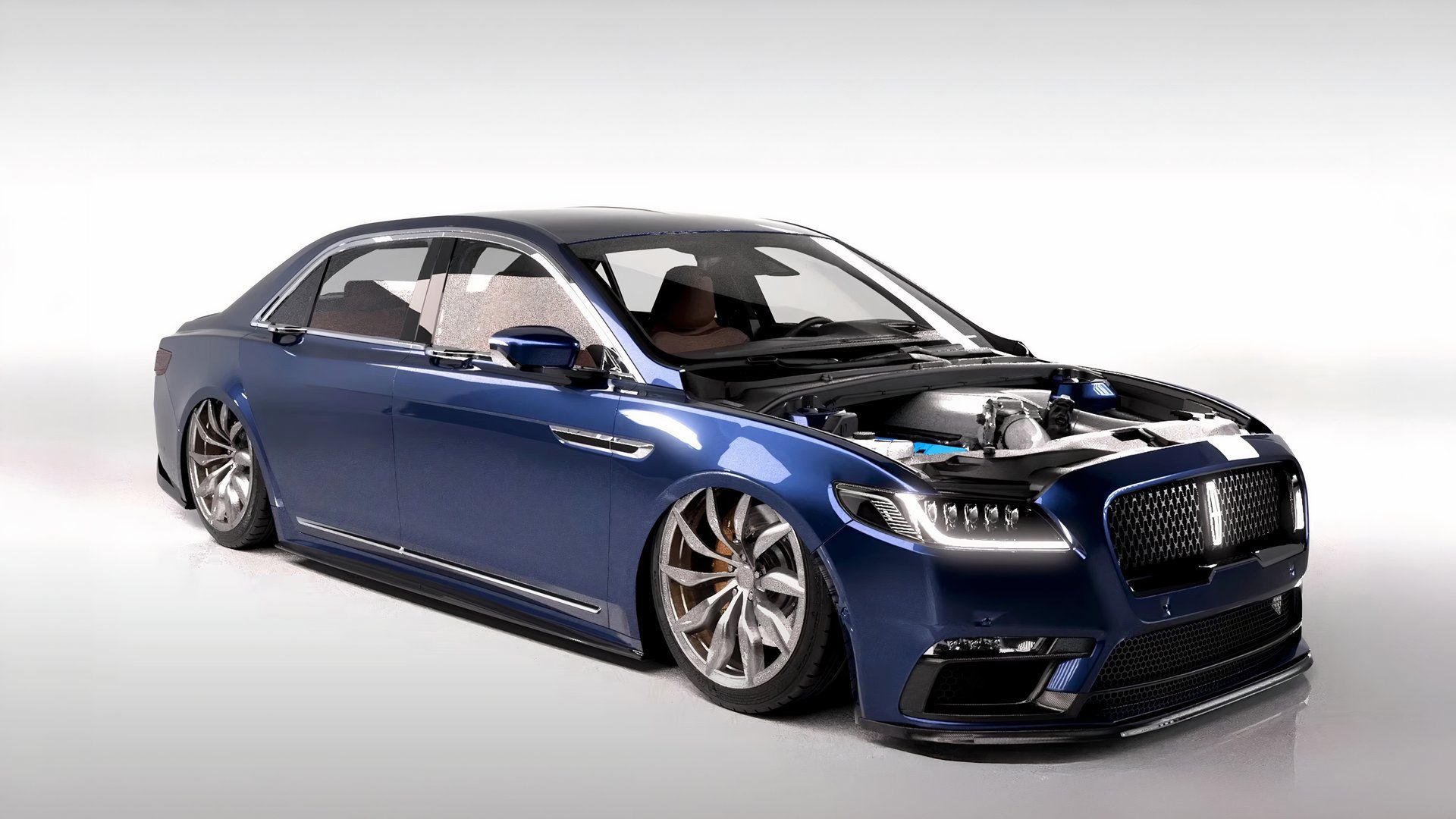 lincoln continental v10 swap front quarter in studio render